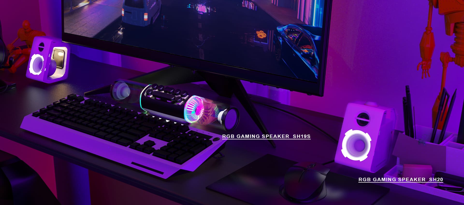 18k digital RGB gaming speaker