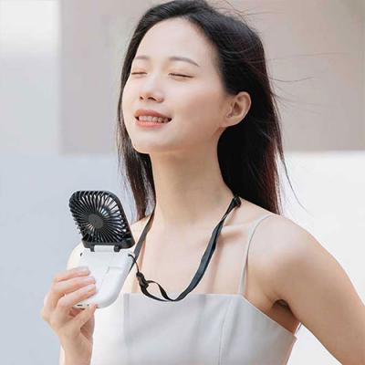 18K Digital Portable Neck Mini USB Wearable Folding Electric Fan PF30P