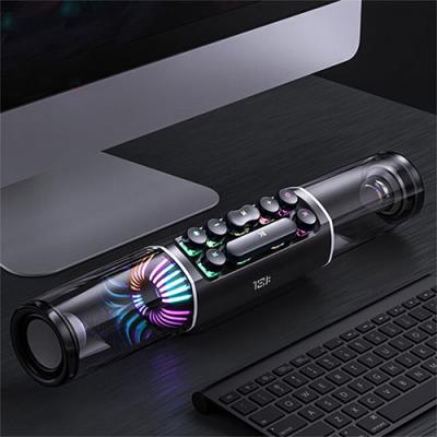 18K Digital RGB Gaming Speaker Rechargeable GS19 with mechanical keyboard